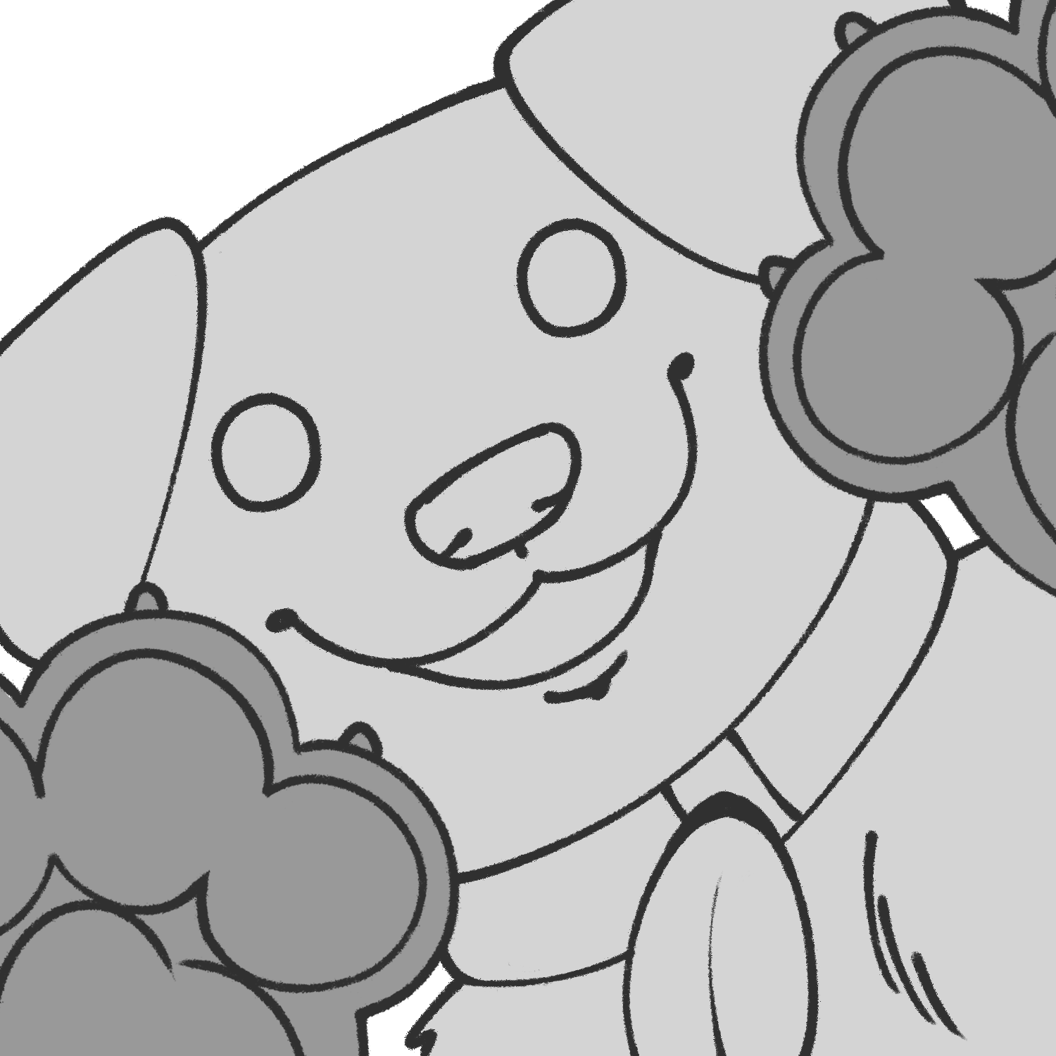 A short, looping animation of a generic puppy with its paws on the camera, looking down as if on top of you. It leans in and licks you before pulling back and looking at you with adorable, empty eyes and a blep mouth
